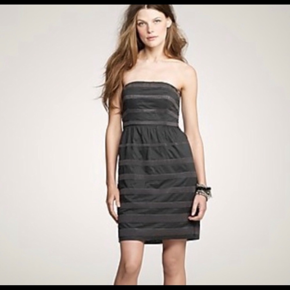 JCrew Womens Gray Strapless Dress Size 12